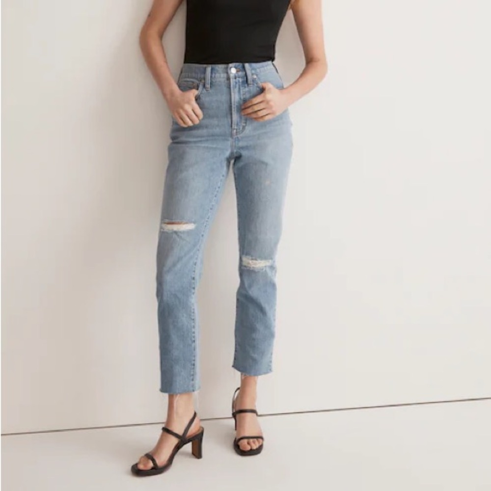 Madewell‎ The Tall Perfect Vintage Jean in Bradwell Wash 30 distressed